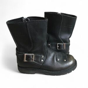 Xelement Women’s Black Leather Buckle Boots Size 7
